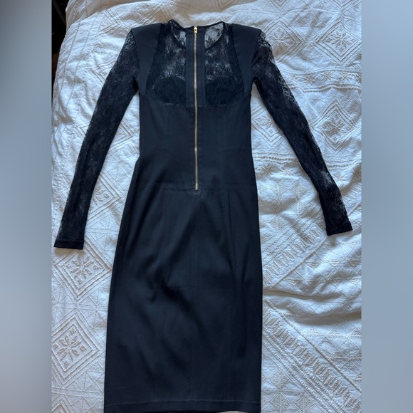 French Connection Black Lace Cocktail Dress - Picture 3 of 11